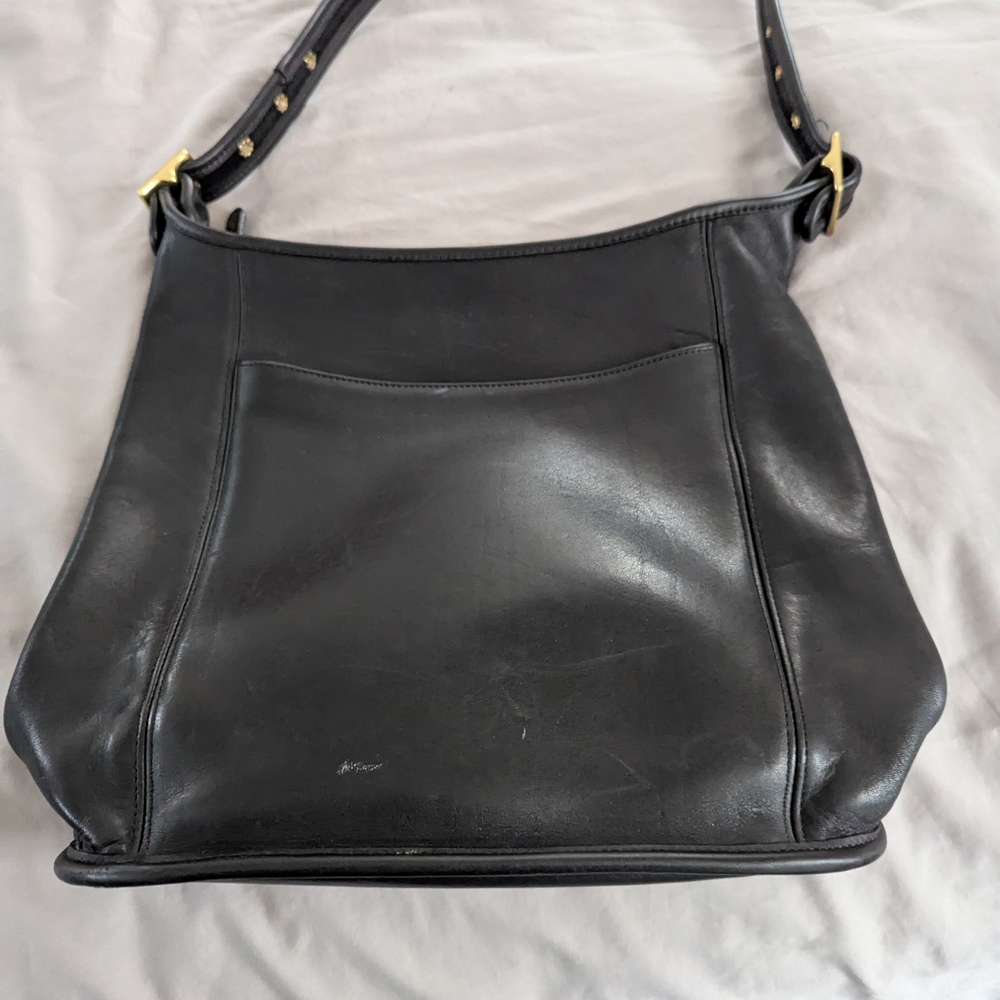 Coach Black Leather Hobo Shoulder Bag